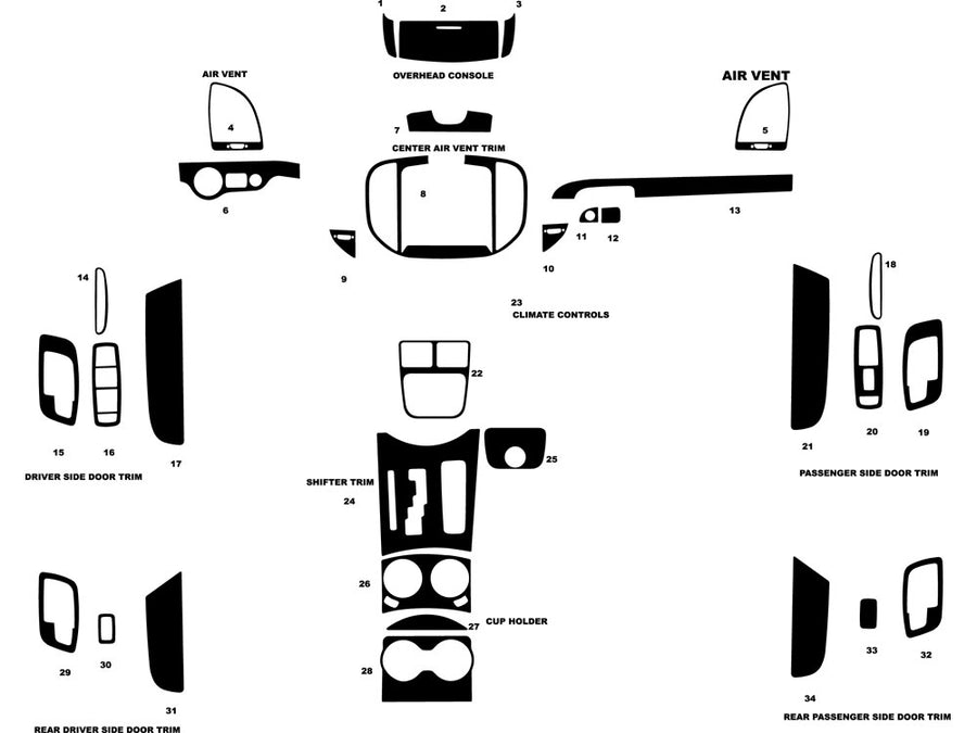 chrysler 300 2011-2014 Dash Kit Diagram