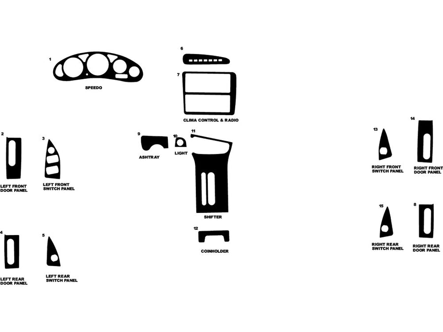 dodge intrepid 1993-1995 Dash Kit Diagram