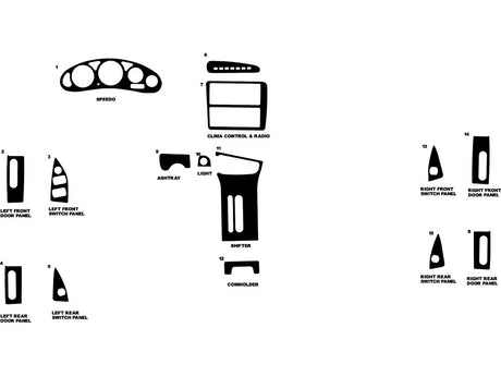 chrysler concorde 1993-1995 Dash Kit Diagram