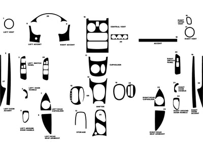 mitsubishi eclipse 2000-2005 Dash Kit Diagram