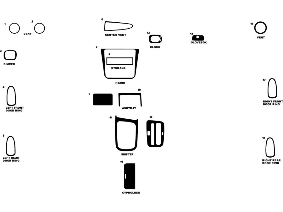 daewoo leganza 1999-2002 Dash Kit Diagram