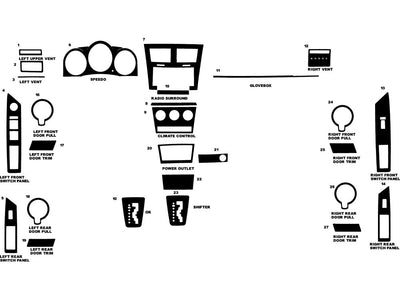 dodge avenger 2008-2010 Dash Kit Diagram