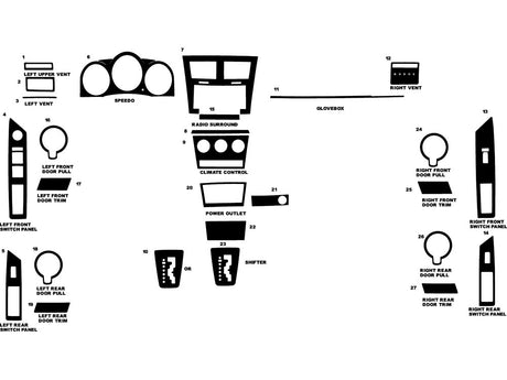 dodge avenger 2008-2010 Dash Kit Diagram