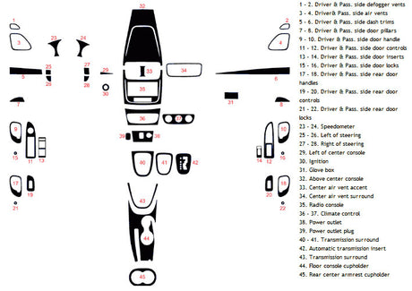 dodge avenger 2011-2014 Dash Kit Diagram