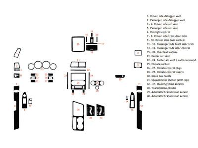 dodge challenger 2008-2014 Dash Kit Diagram