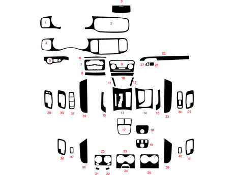 dodge charger 2011-2023 Dash Kit Diagram