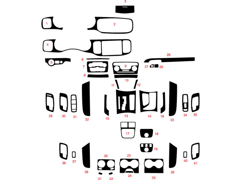 dodge charger 2011-2023 Dash Kit Diagram
