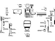 dodge dakota 2005-2007 (quad cab w/ bench seats) Dash Kit Diagram