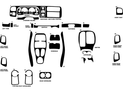 dodge durango 1998-2000 Dash Kit Diagram