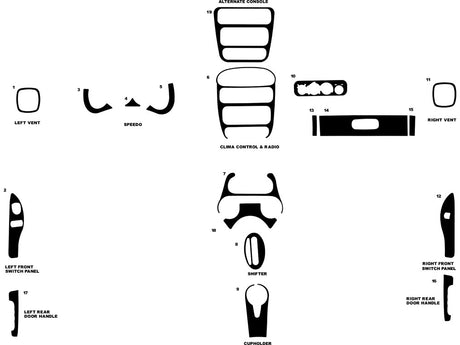 plymouth neon 2000-2001 Dash Kit Diagram