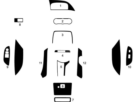 fiat 124 2017-2020 Dash Kit Diagram