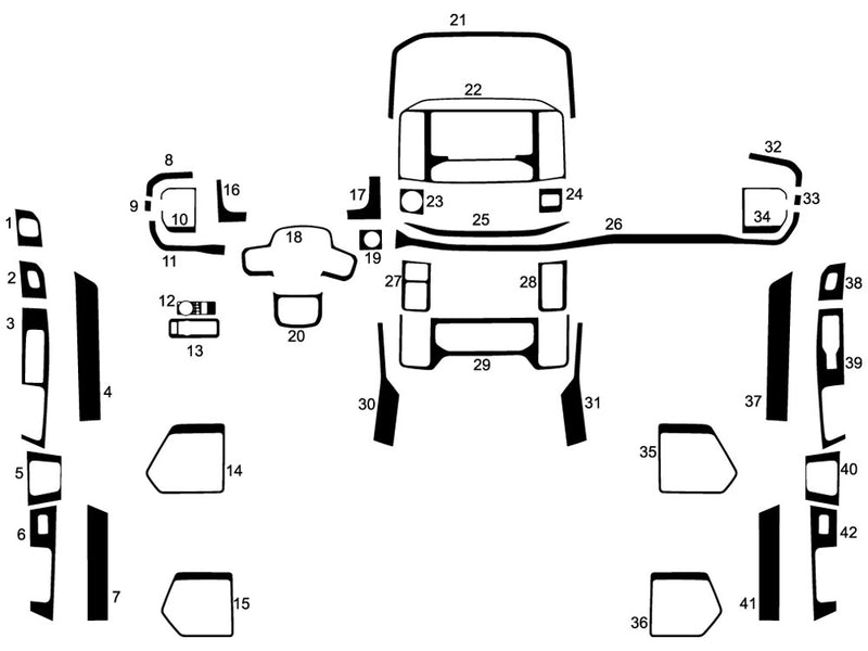 ford f-150 2022-2022 (bench seats) Dash Kit Diagram