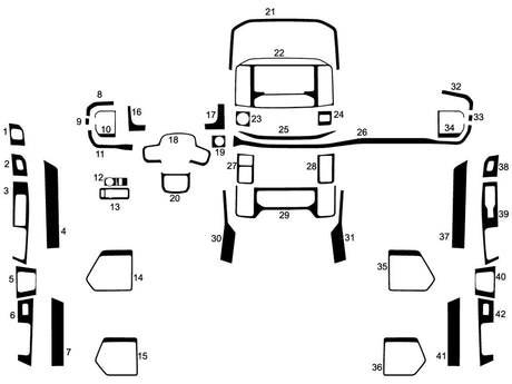 ford f-150 2022-2022 (bench seats) Dash Kit Diagram
