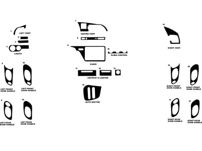 ford contour 1995-1997 Dash Kit Diagram