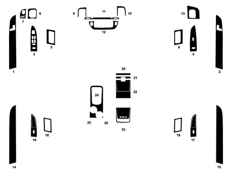 ford crown victoria 2003-2010 Dash Kit Diagram