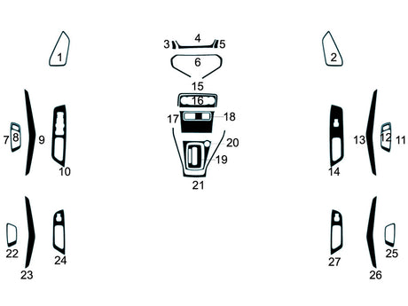 ford ecosport 2018-2022 Dash Kit Diagram