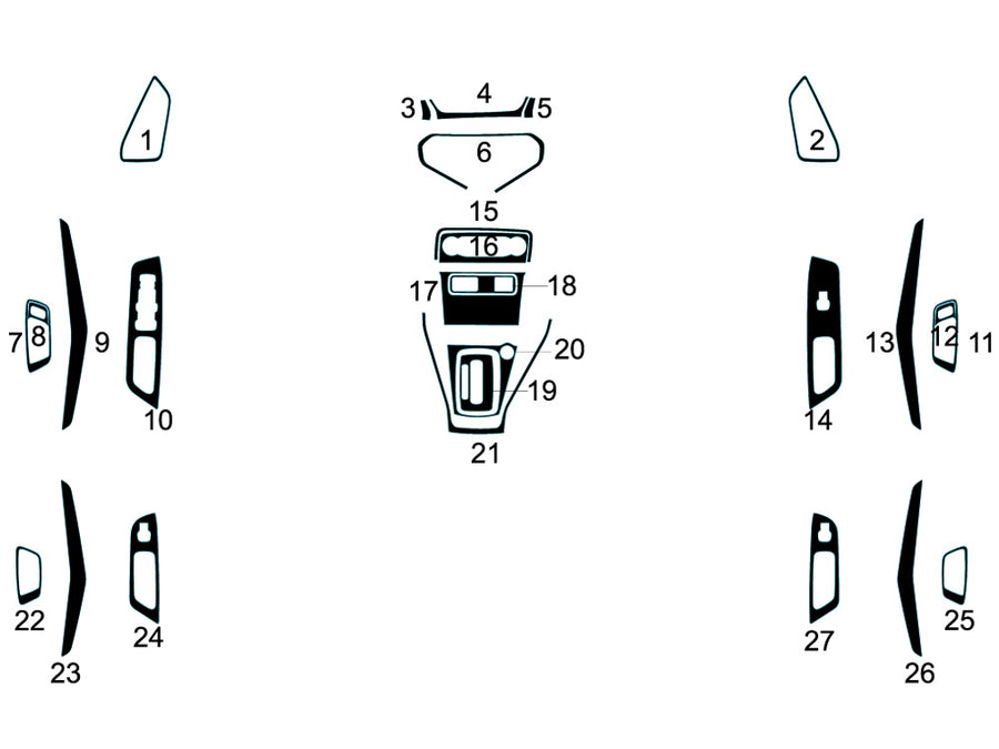 ford ecosport 2018-2022 Dash Kit Diagram