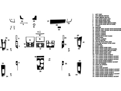 ford edge 2011-2014 Dash Kit Diagram