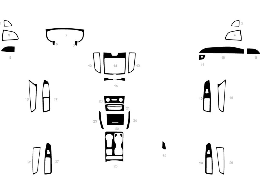 ford edge 2019-2020 Dash Kit Diagram