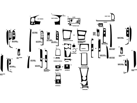 mercury mountaineer 1997-2001 Dash Kit Diagram
