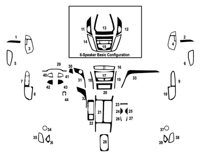 ford escape 2017-2019 Dash Kit Diagram