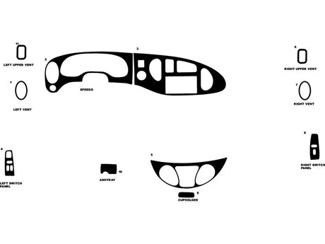 ford e-150 1998-1999 Dash Kit Diagram