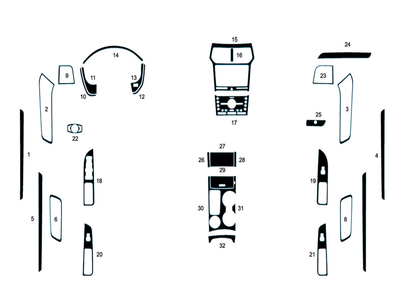 ford explorer 2016-2019 Dash Kit Diagram