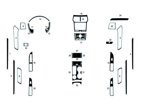 ford explorer 2016-2019 Dash Kit Diagram
