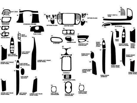 ford expedition 1999-1999 Dash Kit Diagram