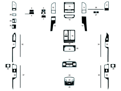 ford expedition 2018-2025 Dash Kit Diagram