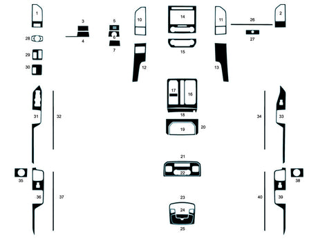 ford expedition 2018-2025 Dash Kit Diagram