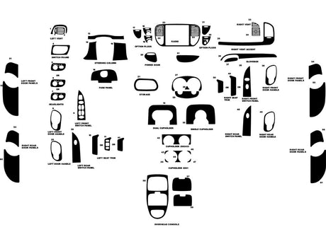 ford f-150 2001-2003 (supercrew) Dash Kit Diagram