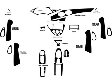 ford focus 2000-2004 Dash Kit Diagram