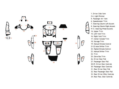 ford focus 2012-2014 Dash Kit Diagram