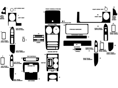 ford freestyle 2005-2007 Dash Kit Diagram