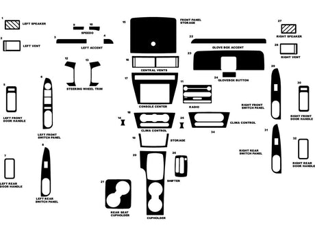 ford fusion 2006-2009 Dash Kit Diagram