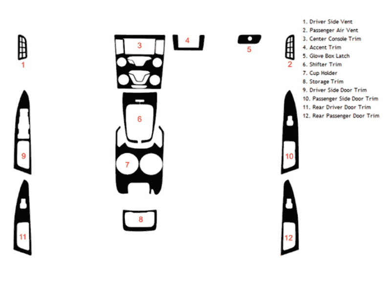 ford fusion 2013-2016 Dash Kit Diagram