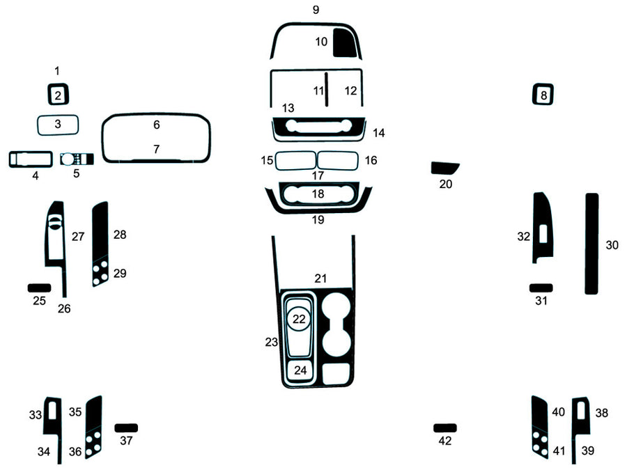 ford maverick 2022-2024 Dash Kit Diagram