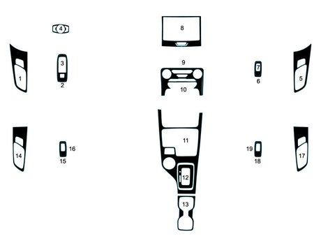 ford ranger 2019-2025 Dash Kit Diagram