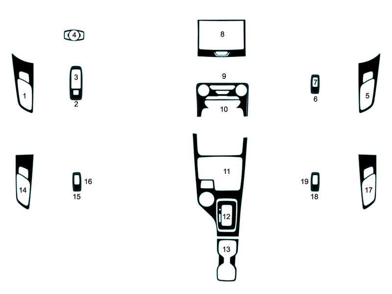 ford ranger 2019-2025 Dash Kit Diagram