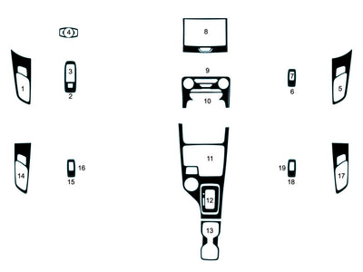 ford ranger 2019-2025 Dash Kit Diagram