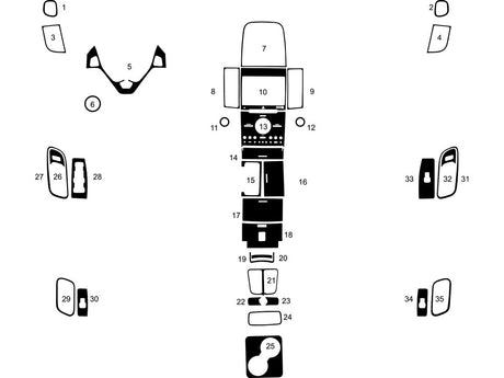 ford taurus 2013-2019 Dash Kit Diagram