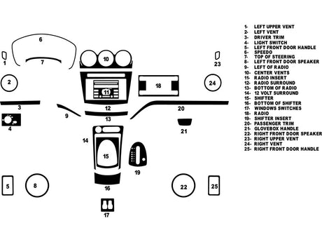 ford transit connect 2010-2013 Dash Kit Diagram