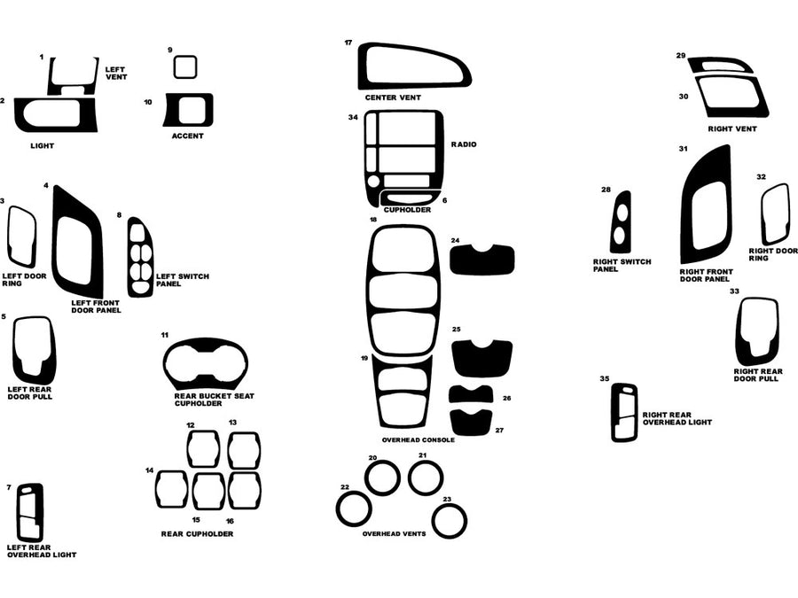 ford windstar 1999-2003 Dash Kit Diagram