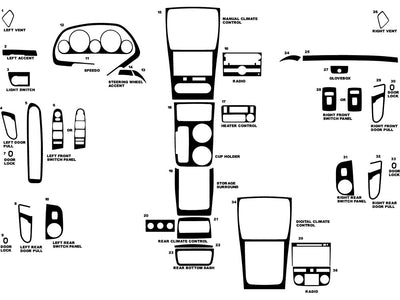 gmc acadia 2007-2012 Dash Kit Diagram