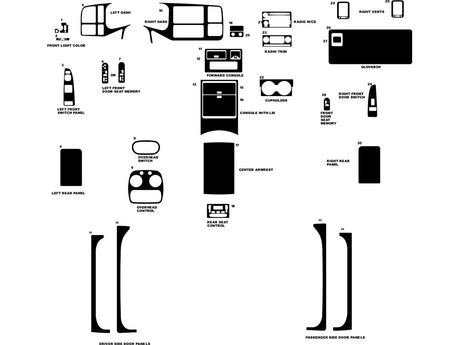 gmc sierra 2003-2006 (denali) Dash Kit Diagram