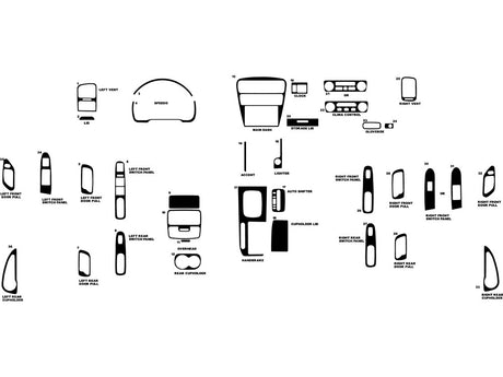 honda accord 2001-2002 Dash Kit Diagram