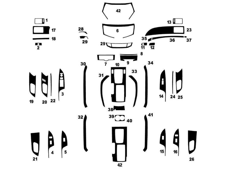 honda accord 2013-2017 Dash Kit Diagram