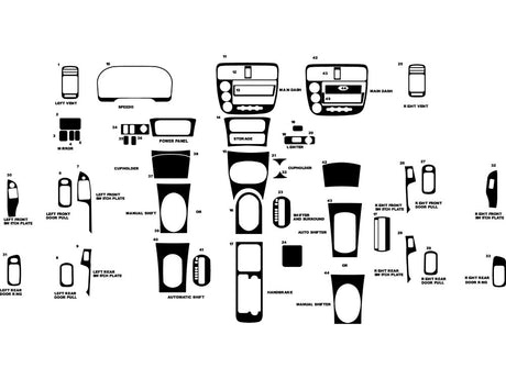 honda civic 2001-2005 Dash Kit Diagram