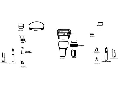honda civic 1996-1998 Dash Kit Diagram